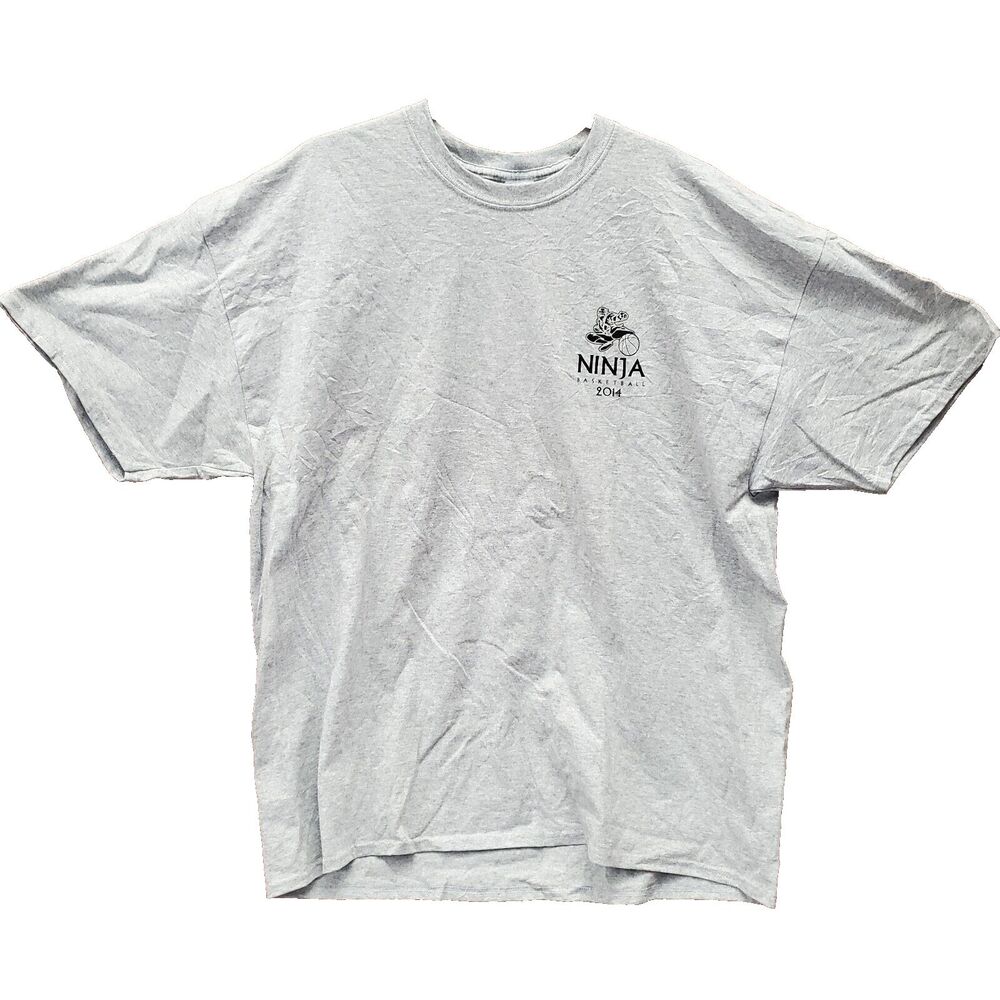 Ninja Basketball 2014 Gray T-Shirt Men’s 2XL Graphic Tee Short Sleeve Sports